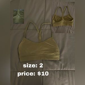 Lululemon Bra size 2